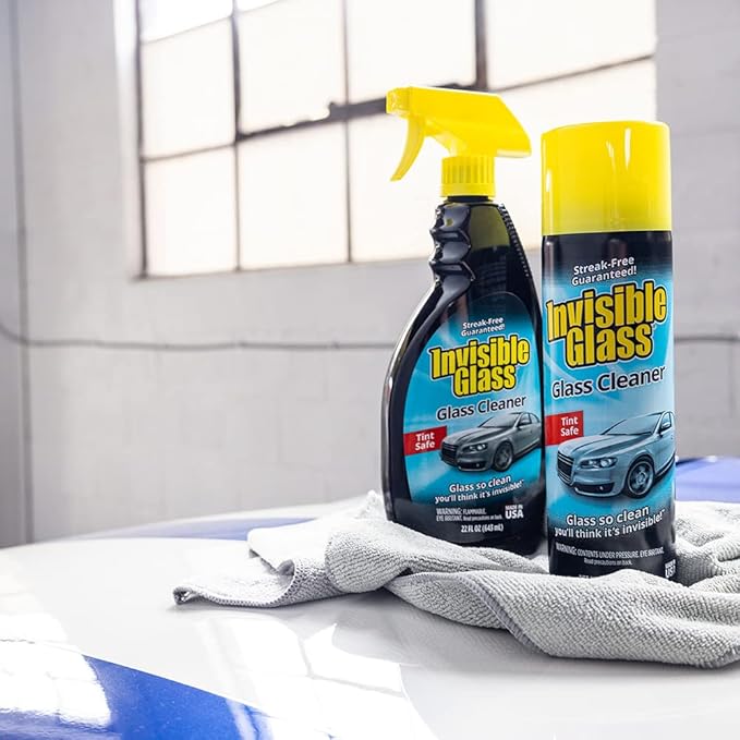 Invisible Glass 92164-6PK Premium Glass Cleaner Spray for Car Windshields and Windows, Automotive and Home Window Cleaner, St