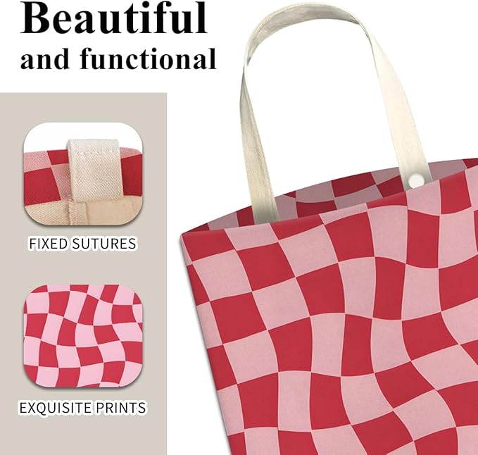 Car Trash Can, Cute Car Trash Bag, Hanging Car Organizer and Storage Bag, Trash Bin for Car Accessories, Vehicle, Travelling, Camping Cute Pink Abstract Checkerboard