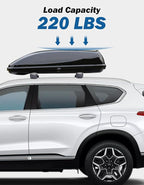 JOYTUTUS 220lbs Lockable Roof Rack Cross Bars Compatible with Hyundai Santa Fe 2019-2023, Heavy Duty Aluminum Car Crossbar for Roof Basket Cargo Bag Kayak Bike Skiboard Luggage Rack