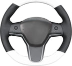 MEWANT Hand Stitched Steering Wheel Cover for Tesla Model 3 2017-2023 / Model Y 2020-2023 for Tesla Model 3/Y Accessories