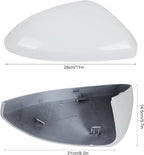 DERI Passenger Side Mirror Cap Compatible with Volkswagen Jetta 2019 2020 2021 2022 2023 2024 2025, Right Side Mirror Cover fit for VW Jetta US Version Without Turn Signals, Super white