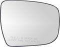 TRQ Passenger Side Mirror Glass with Backing Plate Non-Heated Snap On Compatible with 2014-2019 Nissan Rogue 2015-2023 Murano