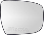 TRQ Passenger Side Mirror Glass with Backing Plate Non-Heated Snap On Compatible with 2014-2019 Nissan Rogue 2015-2023 Murano