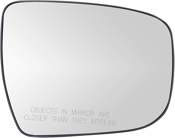 TRQ Passenger Side Mirror Glass with Backing Plate Non-Heated Snap On Compatible with 2014-2019 Nissan Rogue 2015-2023 Murano