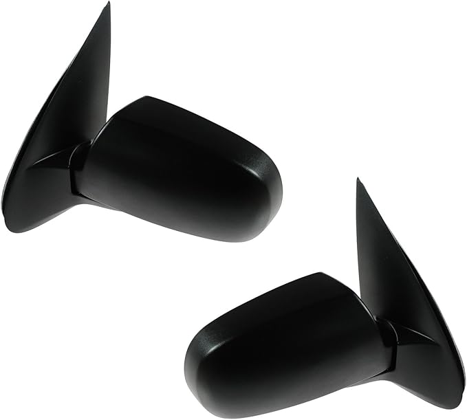 TRQ 2 Piece Driver and Passenger Side Mirror Assembly Set Electric Adjustment Non-Heated No Memory Textured Compatible with 2