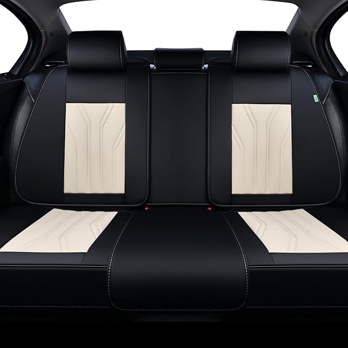 FLORICH Rear Automotive Seat Covers Leather Car Seat Covers Waterproof Back Seat Cover Universal Seat Cushion Protector for M