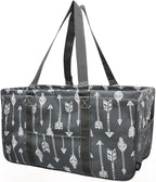 NGIL Extra Large Utility Tote Reusable Grocery Bag Oversized Collapsible for Groceries, Storage, Picnic, Beach (Arrow-gray)