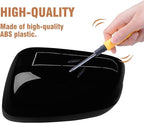 OWITAI Compatible with Honda Fit/Jazz Left Driver Side Mirror Cap Cover 2009 2010 2011 2012 2013, Glossy Black Door Rearview Mirror Cover Replacement Without Turn Signal Light for Fit/Jazz