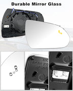 Heated Mirror Glass Passenger Side Fit for Hyundai Ioniq 2017-2022 Elantra 2017-2019, Blind Spot Detection Mirror Glass Repla