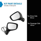 TRQ Driver & Passenger Side Power Mirror Set Paint to Match Manual Folding Compatible with 2015-2016 Mazda CX-5 MA1320214 MA1
