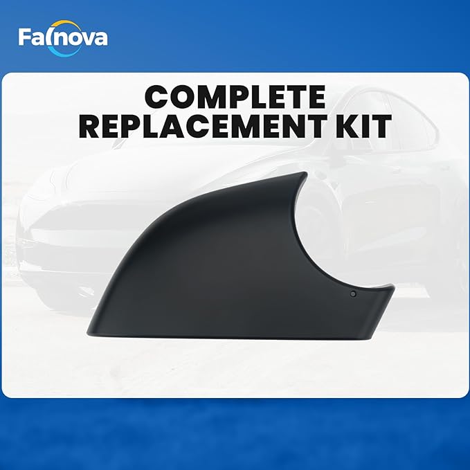 Right Rearview Mirror Cover Bracket, Compatible with Tesla Model 3 2017-2024, Side Mirror Base Cover Replacement Part, Suitable for Tesla Model 3 Accessories（Black）
