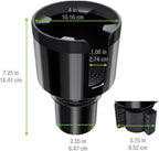 Expandable Car Cup Holder with Adjustable Base for Large Bottles, Compatible for Hydro Flasks 32/40 Ounce