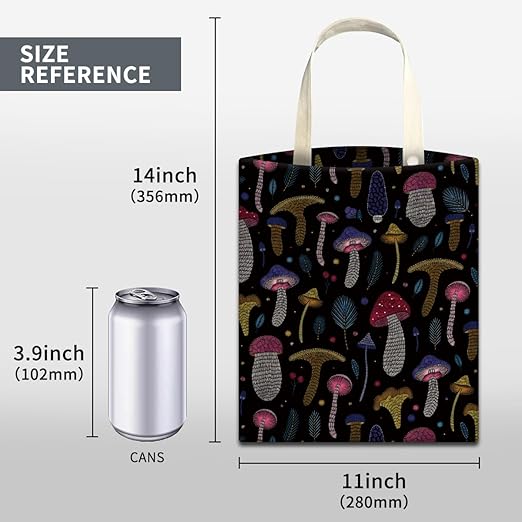 Car Trash Can, Cute Car Trash Bag, Hanging Car Organizer and Storage Bag, Trash Bin for Car Accessories, Vehicle, Travelling, Camping Colorful Boho Mushroom