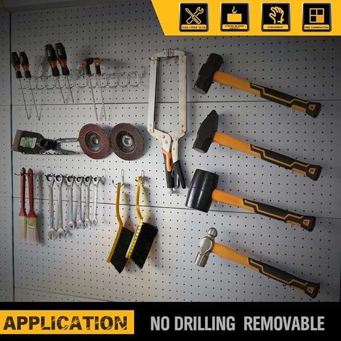ELEAD 260 Piece Pegboard Hooks 1/8 and 1/4 inch Peg Board Organizer Accessories with Pegboard Bins for Organizing Various Too