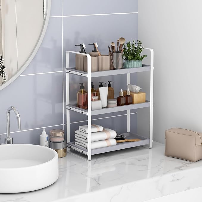 HNRLOY Bathroom Counter Organizer,Bathroom Countertop Organizer,Counter Shelf,Countertop Storage,Organization and Storage,Mak
