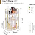 Aveniee Bathroom Counter Organizer, 3 Tier Perfume Skin Care Countertop Storage Shelf, Vanity Makeup Tray for Cosmetic Skinca