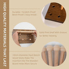 Brown Wood Pegboard Modular Display Wooden Pegboard Combination Wall Organizer Storage Wall Hooks Shelf for Home, Office, Bat