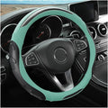 Leather Steering Wheel Cover, Auto Car Stretch Steering Wheel Protector, Universal 15 Inch Anti-Slip Breathable Odorless Stee