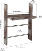 J JACKCUBE DESIGN Rustic Wood Wall Mount Towel Rack with Shelf, Blanket Ladder for Bathroom, Kitchen Hand Towels Holder, Stai