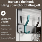 Over The Door Hooks Organizer, Coat Rack Over The Door Storage Hanger Towel Rack with Mesh Baskets and 10 Hooks, Back of Door