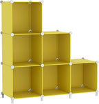 AWTATOS Cube Storage Organizer, 6 Cube Closet Organizers and Storage, DIY Stackable Bookshelf Plastic Clothes Organizer Shelv
