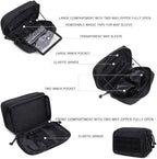 Molle Seat Back Organizer with 5 Pouches, Tactical Seat Covers, Molle Tactical Vehicle Organizers Panel Car Seat Covers Protector for Truck