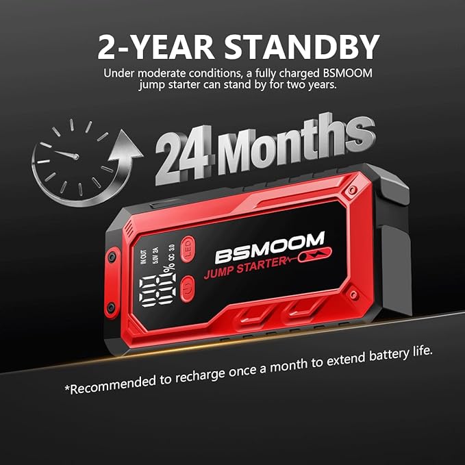 Car Battery Jump Starter Portable, 7000A Peak Battery (for 10.0L Gas or Up to 9.0L Diesel),Portable Booster Power Pack,LCD