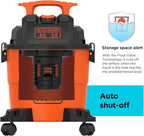 BLACK+DECKER Shop Vacuum Wet and Dry, 4 Gallon 3-in-1 Portable Shop Vac with Accessories, Workshop, Garage, Home and Car Vacu