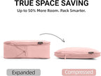 4 Piece Compression Packing Cubes for 3–7 Day Travel, Lightweight Travel Organizers with Breathable Mesh, Double-Zipper Packi
