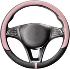 COFIT Breathable Car Steering Wheel Cover 15 inch Auto Universal Leather Wrap Non-Slip Steeringwheel Protector Automotive Int