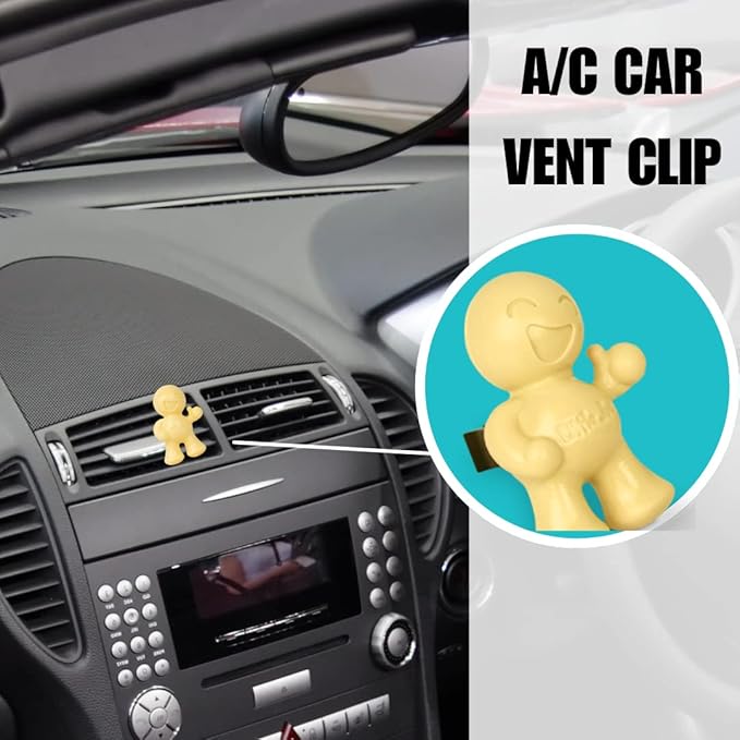 Little Joe 96402-6PK Vanilla Scent Car Air Freshener Vent Clip, Fights Odors for up to 45 Days, Long-Lasting Freshness, Cute 
