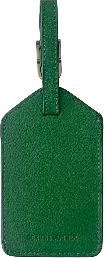 Personalized Monogrammed Leather Luggage Tags - 2 Pack