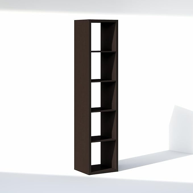 Furinno Cubic Closet Organizers and Storage, 5-Cube Closet Organizer, Open Shelf Closet Storage, Extra Thick Frame for Wardro