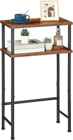 HOOBRO Floating Shelves and Console Table Bundle, 15 Inch Wall Shelf Set of 2, 15.7" Entryway Table with Storage, BF13BJP201-