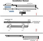 Pull Out Clothes Rail Extendable Pull Out Closet Rod - Wardrobe Pull-Out Trousers Rack, Metal Stainless Steel Extendable Ward