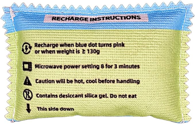 100g Rechargeable Desiccant 3 Pack - Ultimate Moisture Absorbing Bags | Rechargeable Silica | Protects Valuables from Rust,