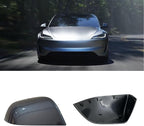 Compatible with Tesla Model 3 Side Mirror Cover Replacement 2017 2018 2019 2020 2021 2022 2023 2024 2025, Right Side Rearview Mirror Cover Cap for Model 3 Accessories(Silver)