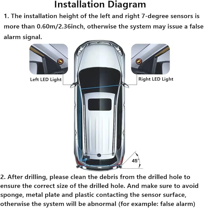 BSD Radar Monitoring Detection Kit Car Blind Spot Monitoring System Ultrasonic Blind Spot Detection System Sensor