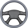 MEWANT Hand Stitch Steering Wheel Cover for Chevy Silverado 1500 2500 3500 2003-2006 Silverado Classic 2007 Trailblazer 2002-2009 Custom Grey Genuine Leather Interior Accessory Wrap Restoration Kit