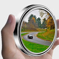 2pc 3” Adjustable large Round Stick-on Convex Spot Mirror, big HD Glass Convex Rear View Mirror,Strong Adhesive Blind Spot Mirror for Car, Van, SUV and Trucks (3"(75mm), Silver frame)