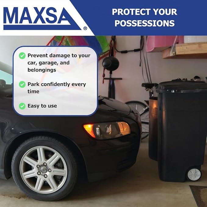 Maxsa 37313 Park Right Dual Laser Parking Guide for Garage with Adjustable 360-Degree Lasers, Motion Activated, AC Adapter an