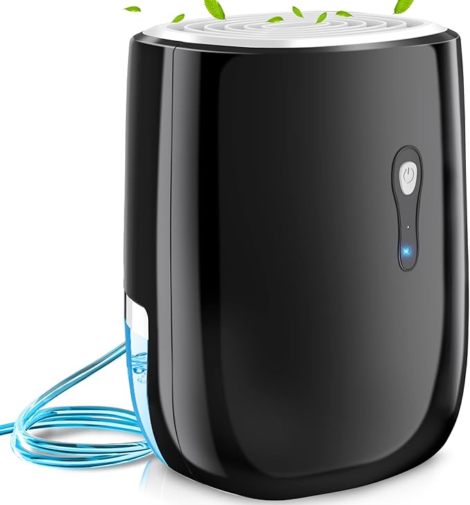Dehumidifiers for Home 27oz(800ml) Small Auto Shut off Dehumidifiers with Drain Hose,Portable Ultra Quiet Mini Dehumidifier