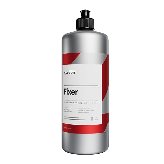 CARPRO Fixer Compound & Polish - Remove Scratches, Marring, Haze & Swirl Marks, Polishing Compound to Fix Paint Imperfections, Ceramic Clear Coats & Single Stage Paint - Liter (34oz)