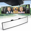 10.6" ICBEAMER Clip On Rear View Mirror | Convex Clear Tint, Panoramic Wide Angle HD Glass, Anti Glare, Universal Fit for Car, SUV, Truck | Eliminates Blind Spots (1 Pack)