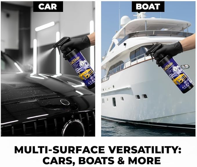 CaliShine Quick Effect Coating Spray - 16.9 fl oz Waterless Ceramic Car Wax Coat - Detail Polish & Cleaner for Cars Boat Body