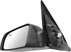 TRQ 2 Piece Driver and Passenger Side Mirror Assembly Set Electric Adjustment Heated No Memory Black Compatible with 2007-201