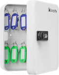 Uniclife 20 Position Key Cabinet with Combination Lock Resettable White Digital Security Storage Box Steel Key Organizer with