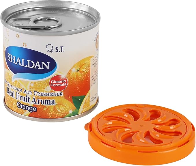 Auto Dynasty My Shaldan Japanese Room/Car Limonene Gel Natural Air Freshener Cans, Orange Scent, 80g