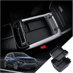 for 2026 Tucson Center Console Organizer Double-Layer 2025-2026 Tucson(Limited) & Tucson Hybrid Accessories Armrest Box Organizer+Lower Center Console Tray-ONLY Fit Tucson with Electronic Shift