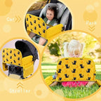 MENZOKE Kids Travel Tray for Toddler Car Seat, Toddler Gift for Boy Activities with iPad Holder Stand & Storage Pockets, Road